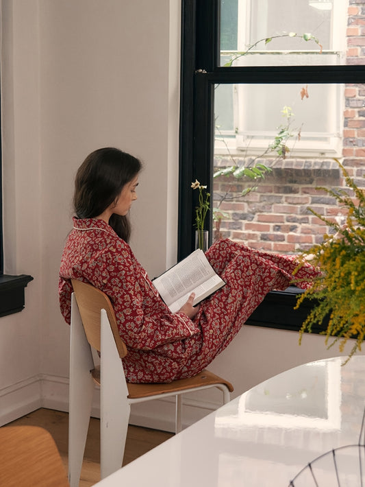 Ruby Bloom Cotton Pajama Set