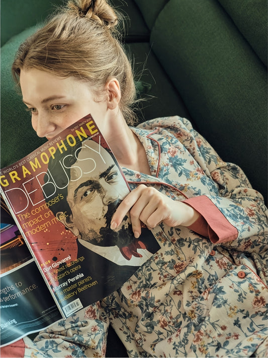 Vintage Rose Garden Satin Pajama Set